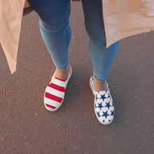 Load image into Gallery viewer, STARS AND STRIPES Women’s slip-on canvas shoes
