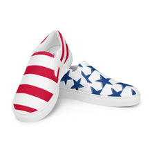 Load image into Gallery viewer, STARS AND STRIPES Women’s slip-on canvas shoes
